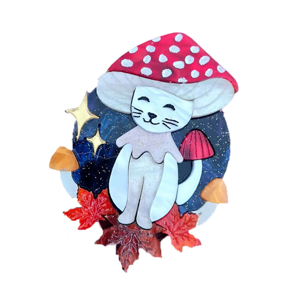 Meowshroom Brooch by Cherryloco Jewellery 1