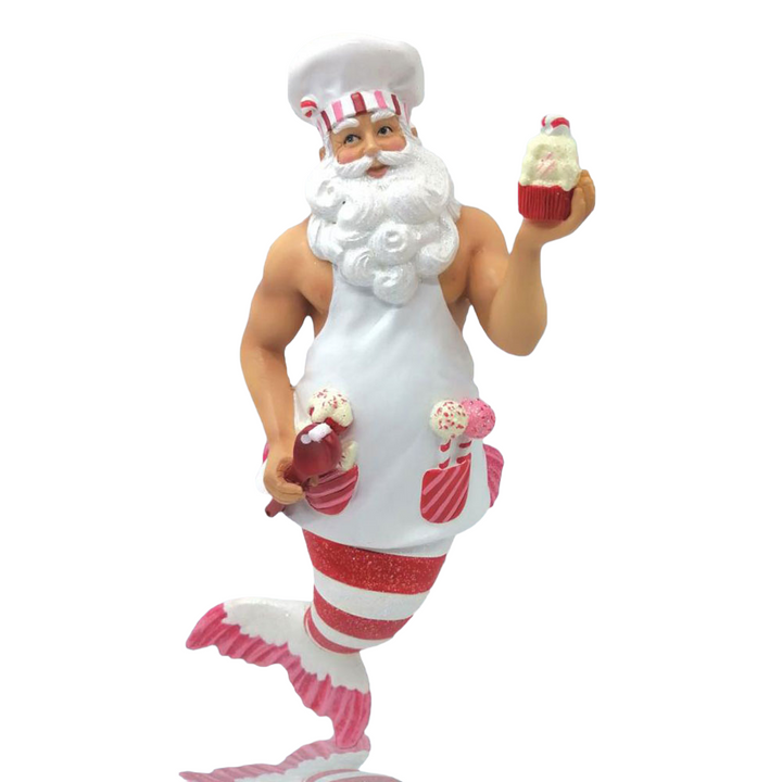 Merman Baking Santa by December Diamonds
