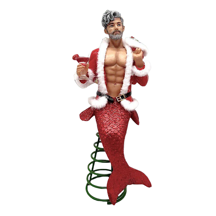 Merman Hey Santa! Tree Topper by December Diamonds