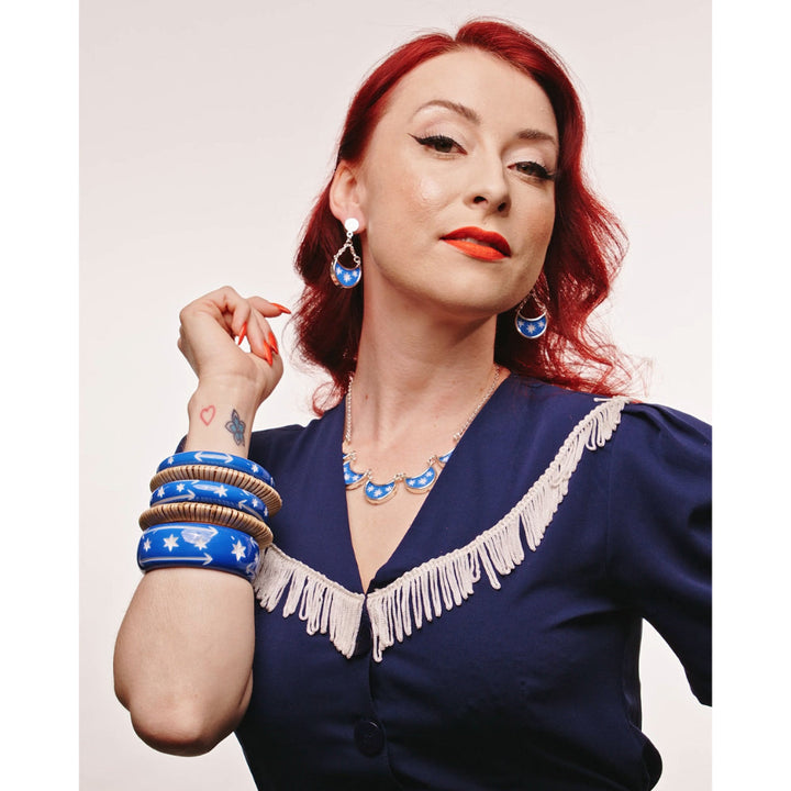 Midi Denim Blue Bangle by Splendette image 1