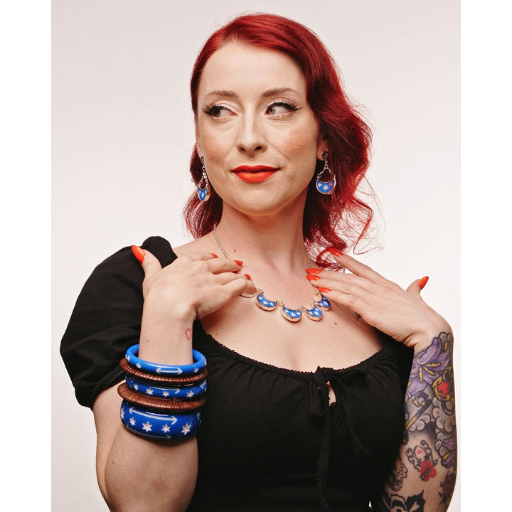 Midi Denim Blue Bangle by Splendette image 2