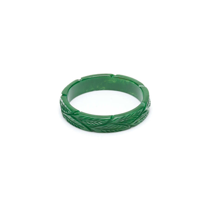 Midi Forest Heavy Carve Fakelite Medium Bangle by Splendette