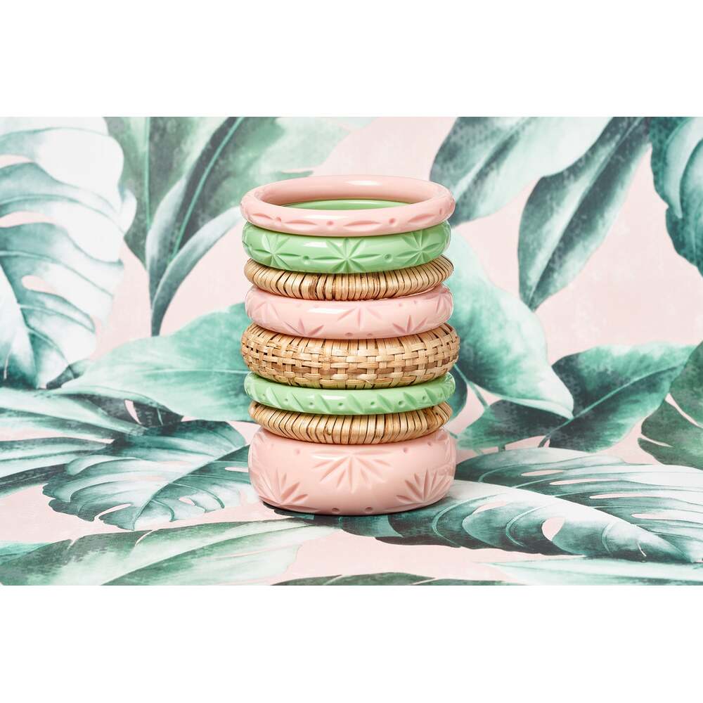 Midi Shell Heavy Carve Medium Bangle by Splendette 2