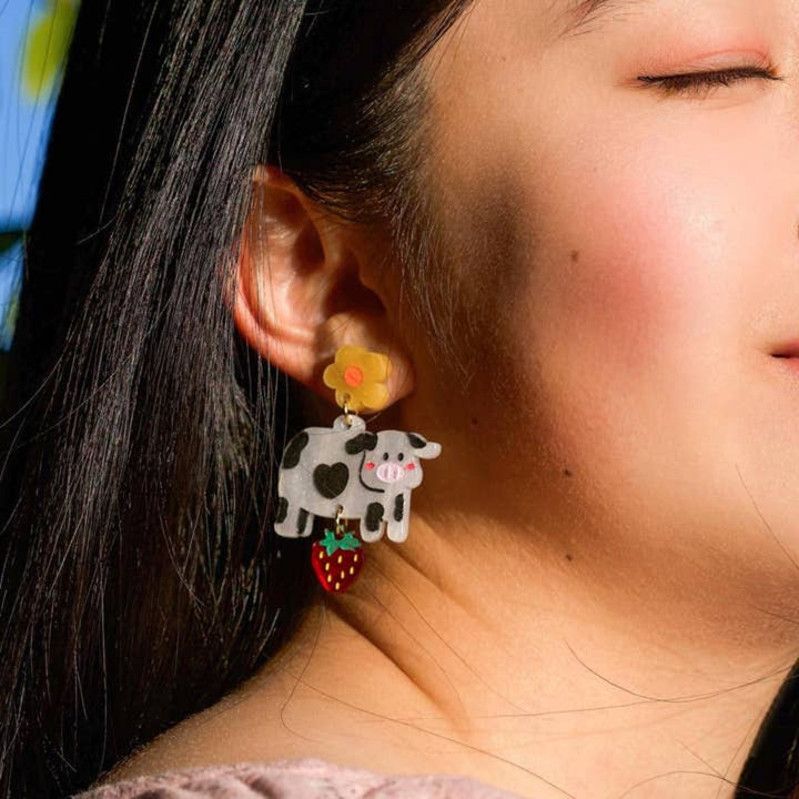 Mildred the Cow Earrings 3