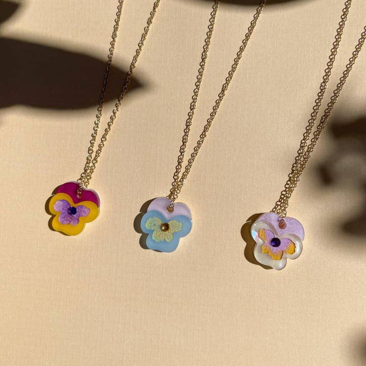Mini Pansy Necklace 1