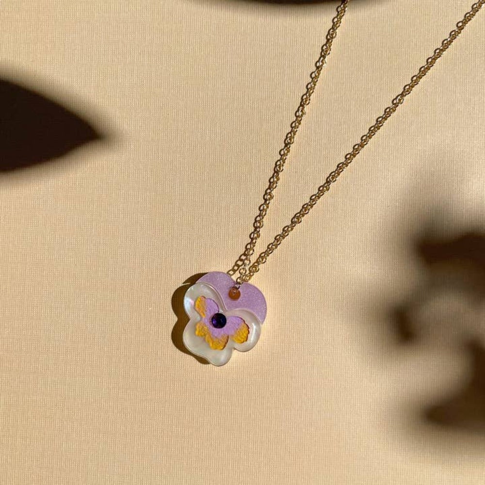 Mini Pansy Necklace 3