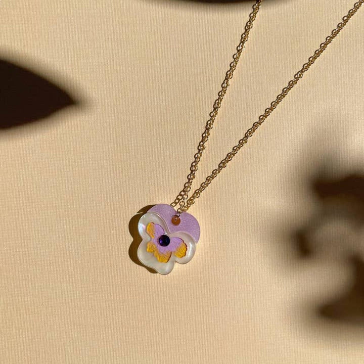 Mini Pansy Necklace 3