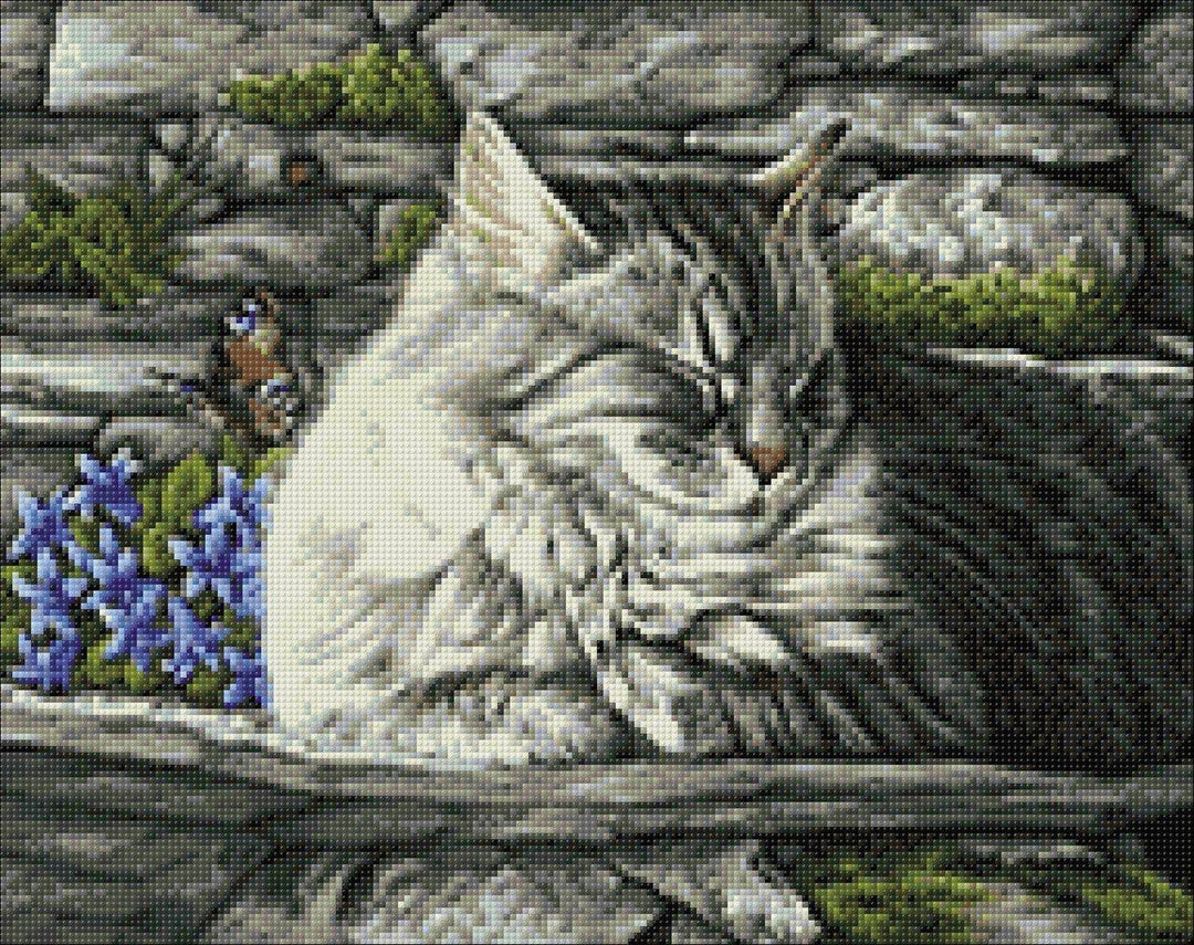 Missed Butterfly WD2421 14.9 x 18.9 inches Wizardi Diamond Painting Kit