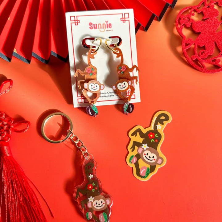 Monkey Earrings 2