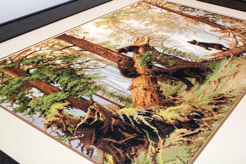 Morning in a Pine Forest B452L Counted Cross-Stitch Kit