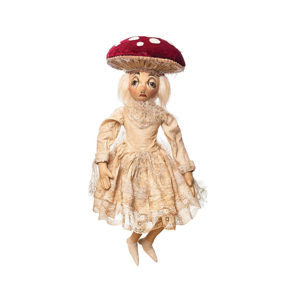 Myra Mushroom Gathered Traditions Art Doll by Joe Spencer
