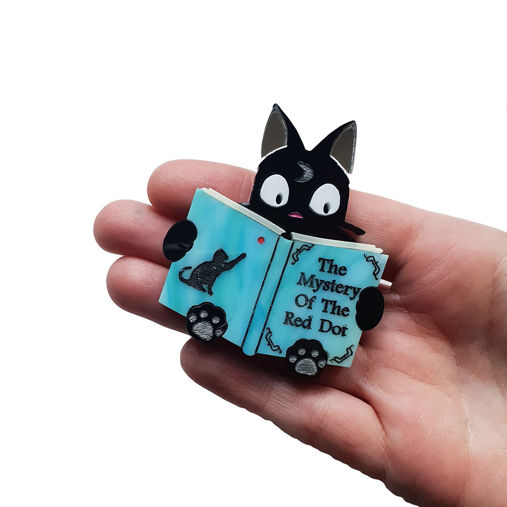 Mystery Of The Red Dot Brooch by Cherryloco Jewellery 2