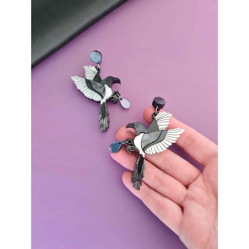 Mystic Magpie Earrings by Cherryloco Jewellery 1