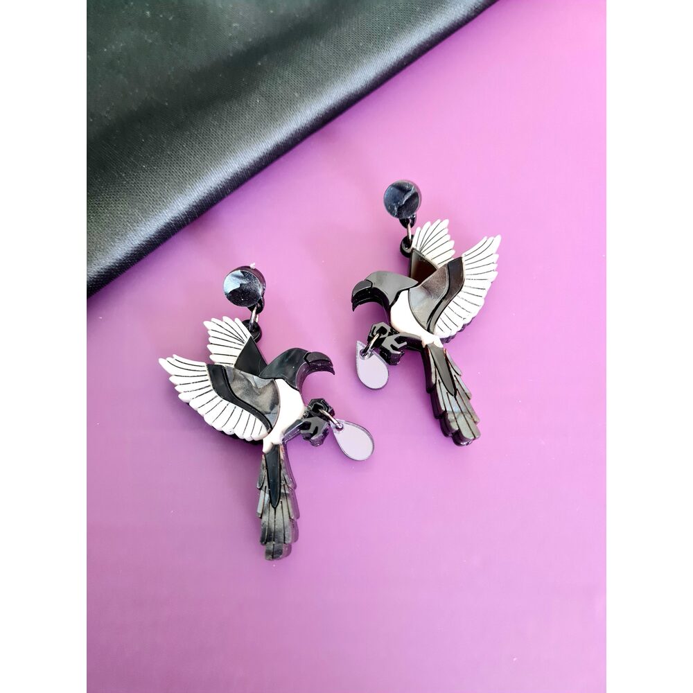 Mystic Magpie Earrings by Cherryloco Jewellery