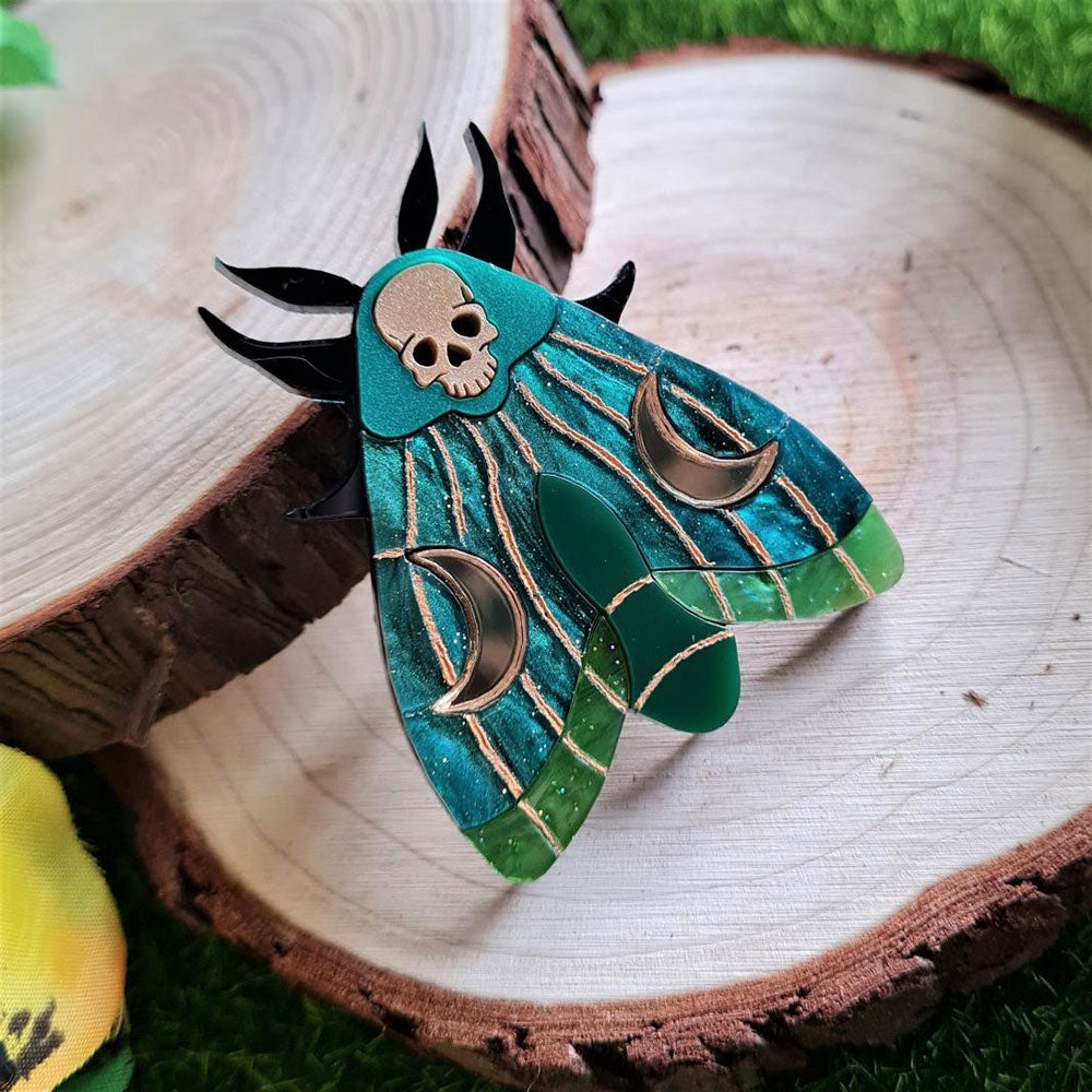 Mystic Moth Brooch by Cherryloco Jewellery 3