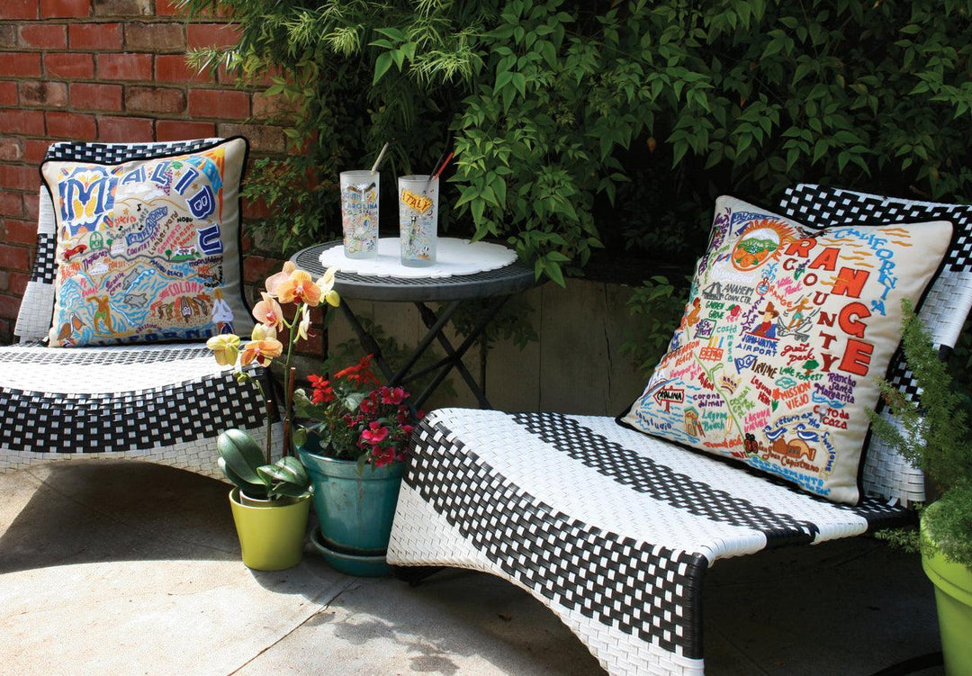 Napa Valley Hand-Embroidered Pillow - Quirks!