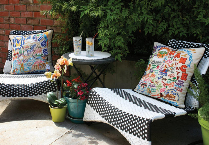 Napa Valley Hand-Embroidered Pillow - Quirks!