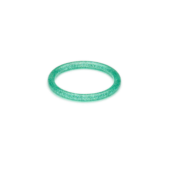 Narrow Green Lagoon Glitter Medium Bangle by Splendette
