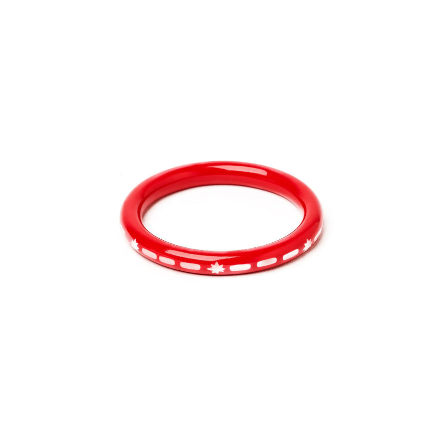 Narrow Necktie Red Bangle by Splendette image