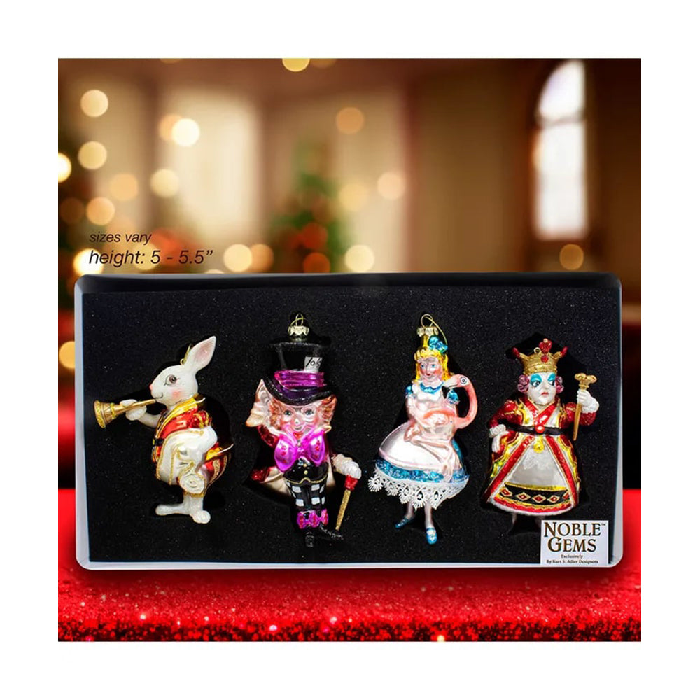 Noble Gems™ Glass Wonderland Ornament Set, 4-Piece Box by Kurt Adler image 9