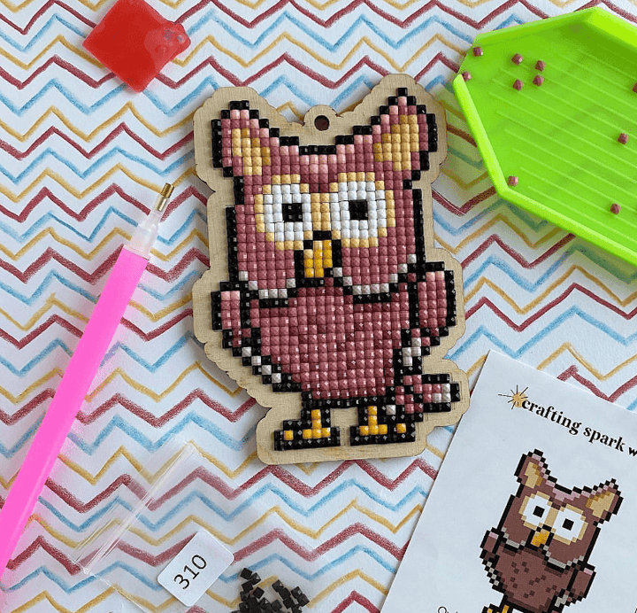 Owl CSw403 Diamond Painting on Plywood Kit