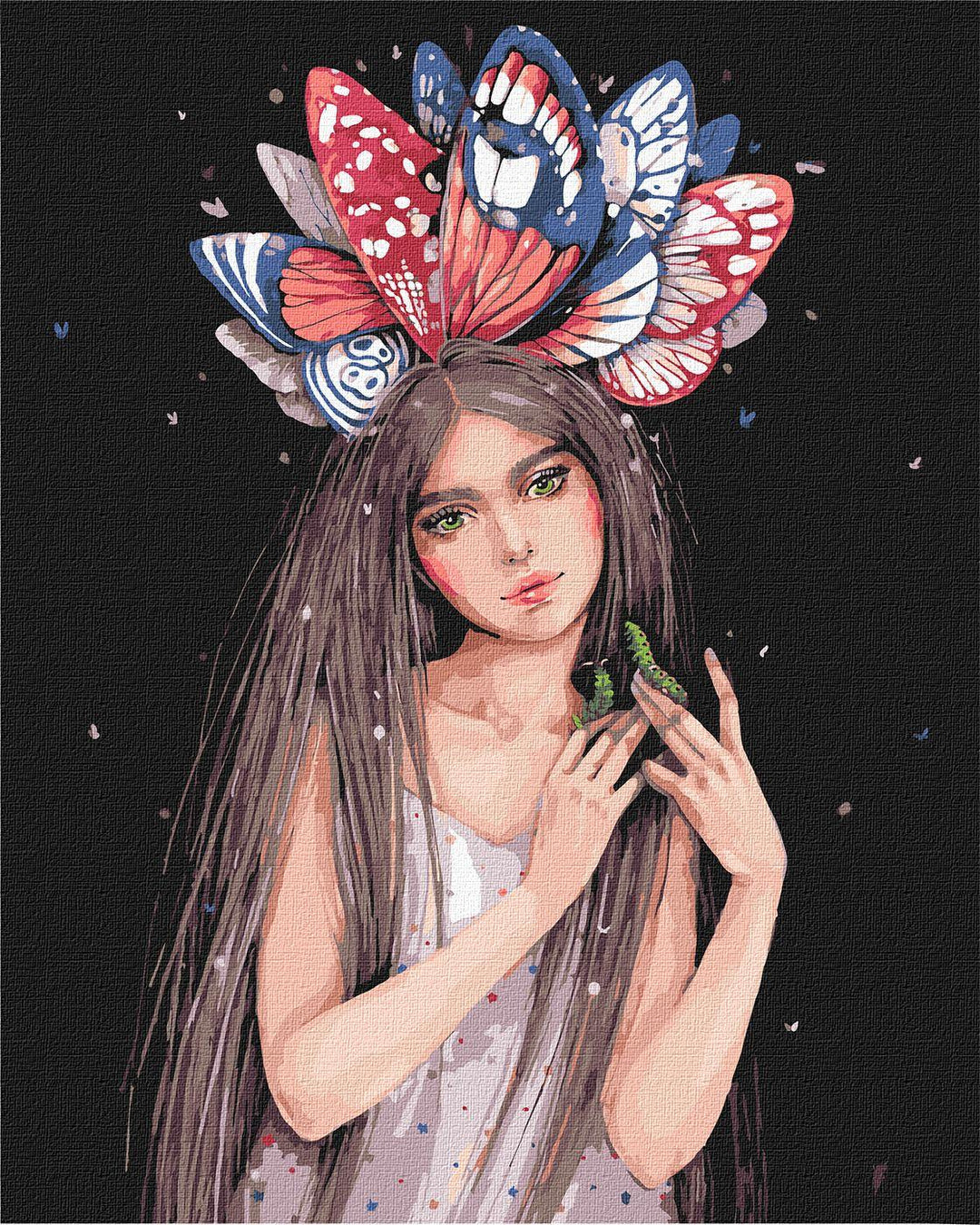 Painting by Numbers kit Colors of butterflies KHO4996