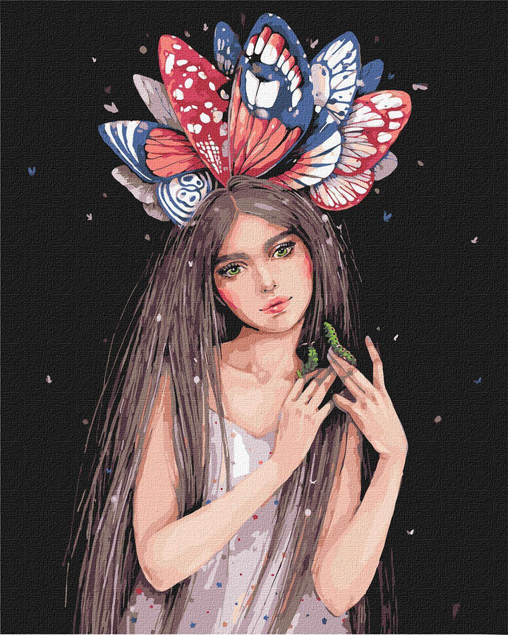 Painting by Numbers kit Colors of butterflies KHO4996