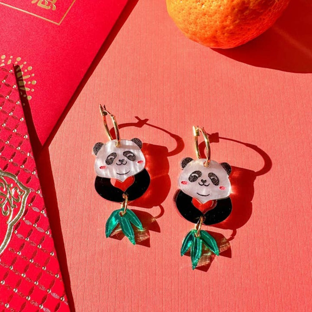 Panda Earrings