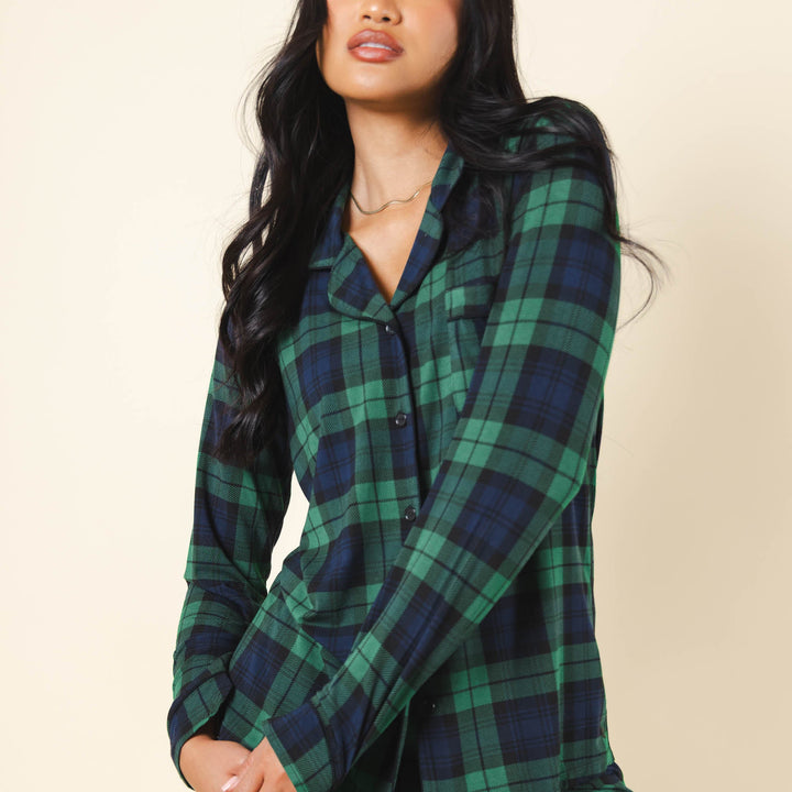 The Black Watch | Tartan Plaid SleepDeep™ Women’s Long Sleeve Pajama Set