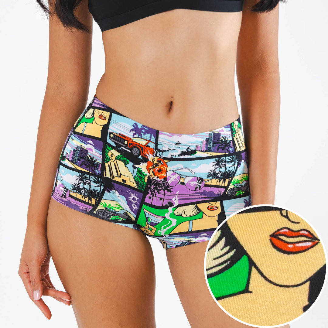 The Gas Pedal | Pop Art Modal Boyshort Underwear