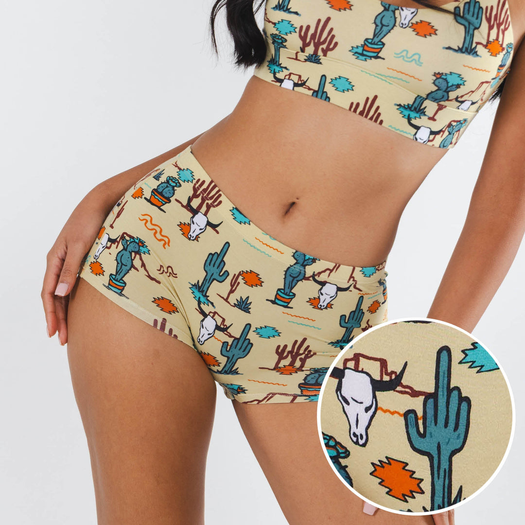 The Mirage | Western Cactus Modal Boyshort Underwear