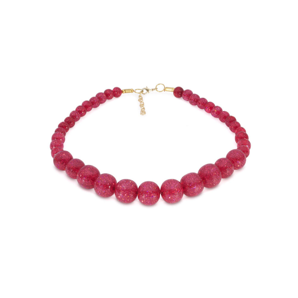 Peony Glitter Bead Necklace by Splendette