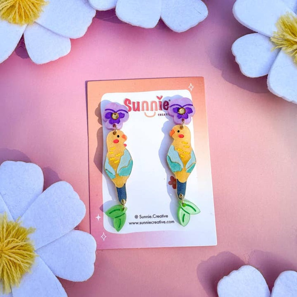 Perry the Parrot Earrings 2