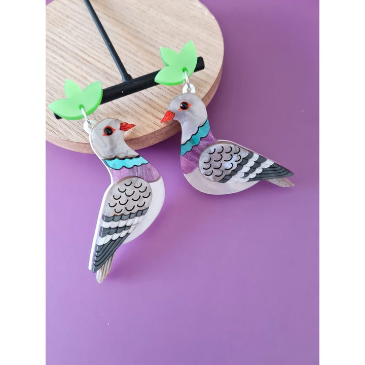 Pigeon Earrings by Cherryloco Jewellery 3