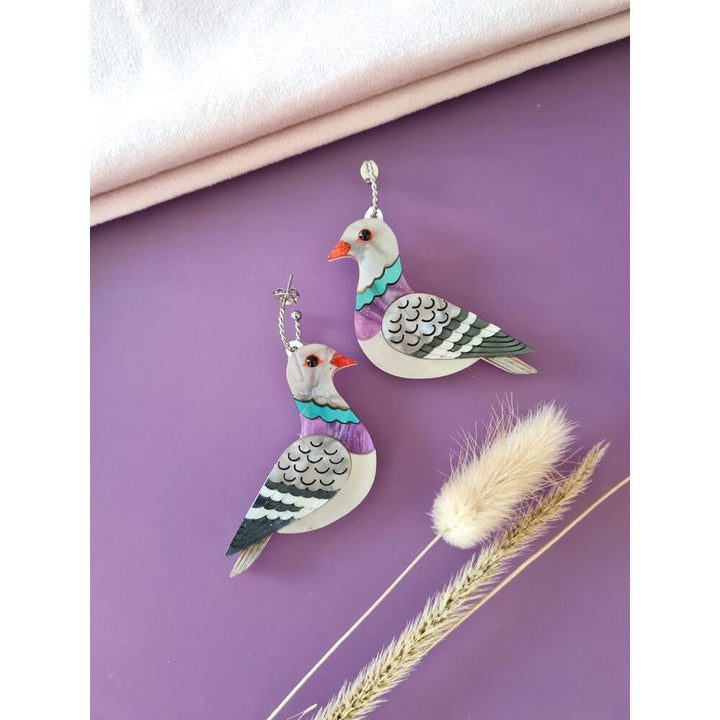 Pigeon Earrings by Cherryloco Jewellery 4
