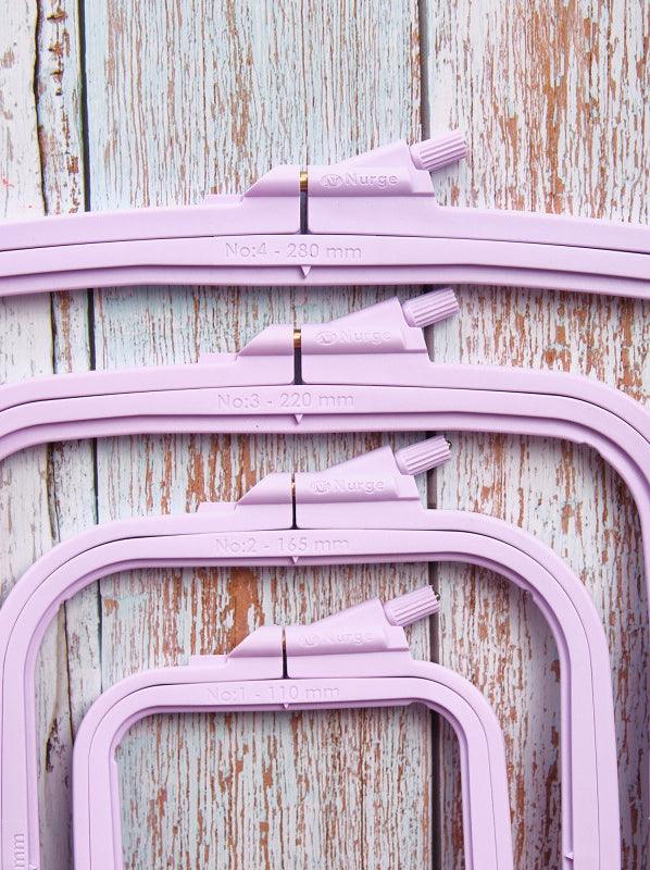 Plastic Square Hoop Nurge 170-12 Pastel Lilac