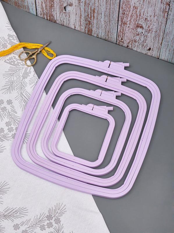 Plastic Square Hoop Nurge 170-13 Pastel Lilac