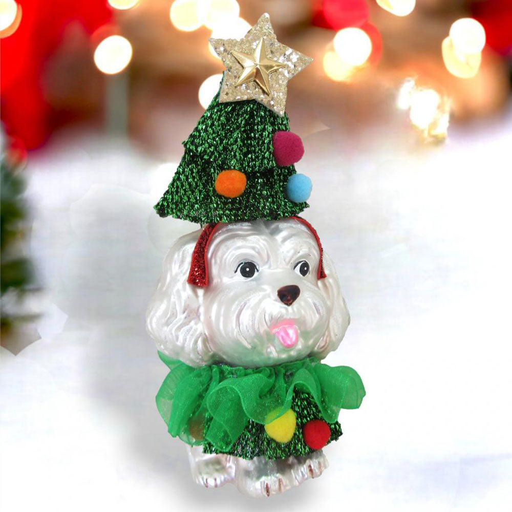 Poodle in Tree Costume Ornament Min/6 by December Diamonds
