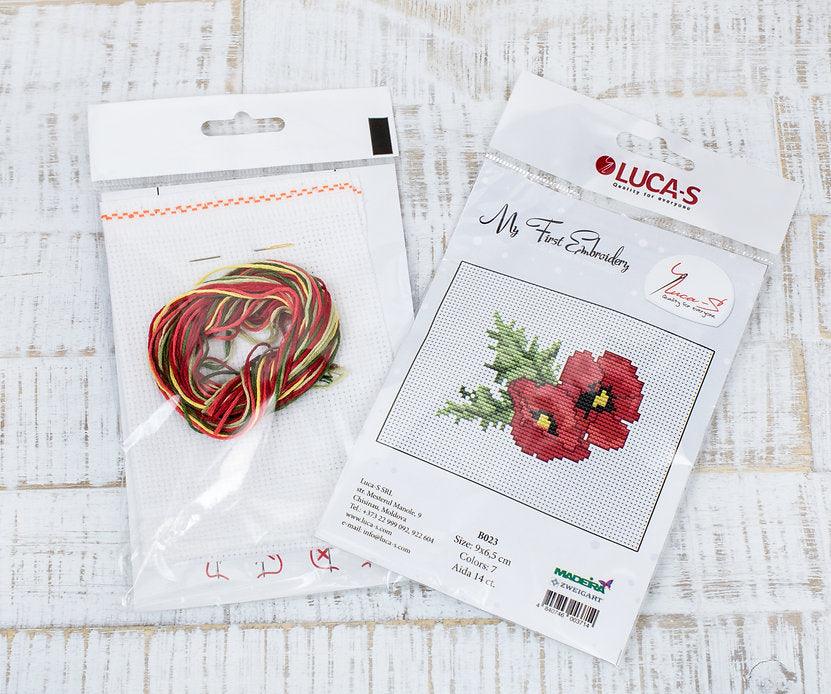 Poppies B023L Counted Cross-Stitch Kit