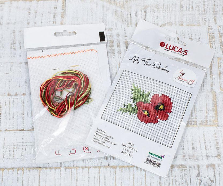 Poppies B023L Counted Cross-Stitch Kit