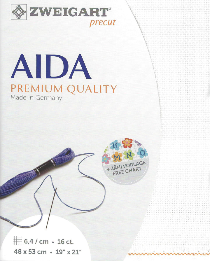 Precut Zweigart Aida 3251/101 Antique White