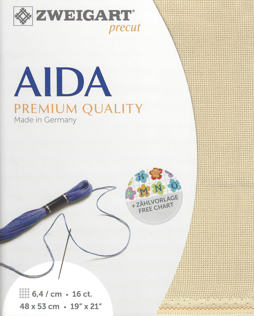Precut Zweigart Aida 3251/3740 Beige