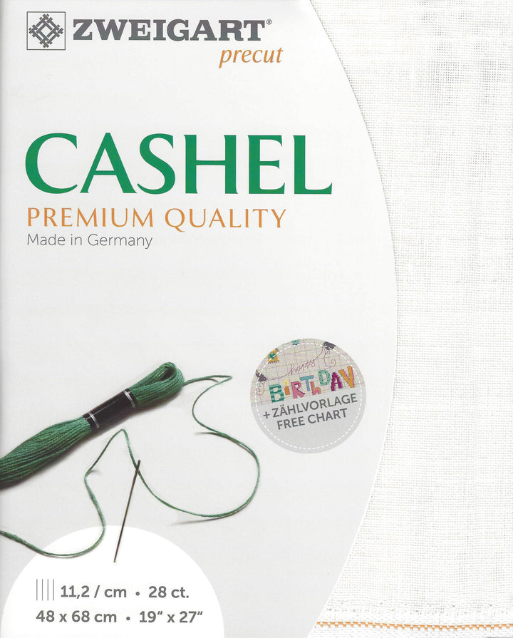 Precut Zweigart Cashel 28 count Antique White 3281/101