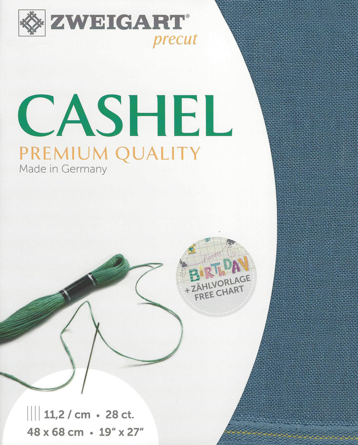 Precut Zweigart Cashel 28 count Blue Spruce 3281/578