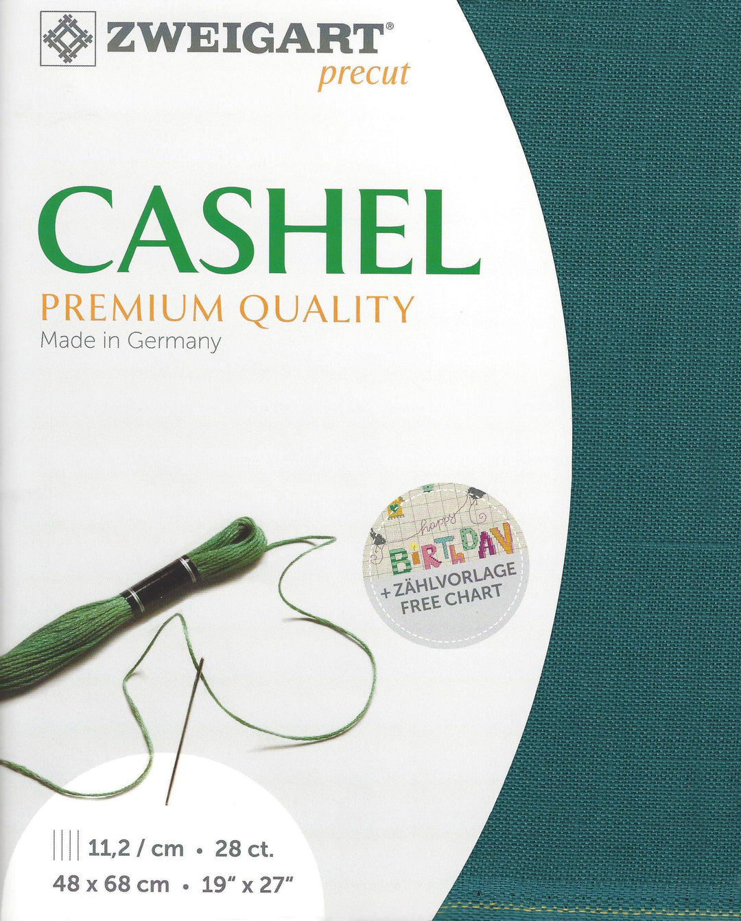 Precut Zweigart Cashel 28 count Moroccan Blue 3281/5153