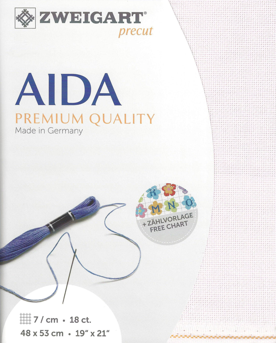 Precut Zweigart Fein-Aida 18 count Dusty Rose 3793/443