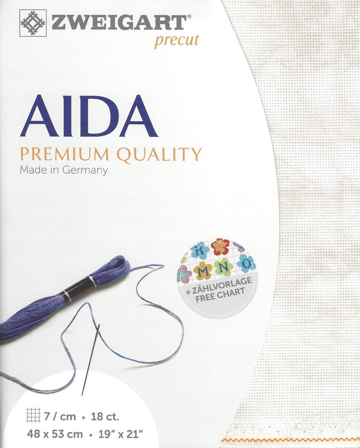 Precut  Zweigart Fein-Aida Vintage 18 count Vintage Dune 3793/1079