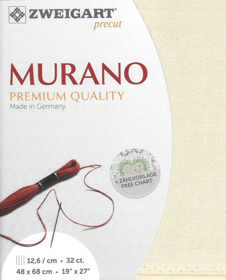 Precut Zweigart Murano 32 count Ivory 3984/264