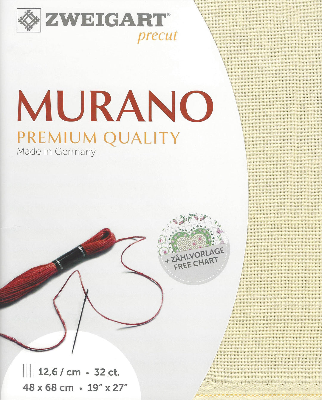 Precut  Zweigart Murano 32 count Platinum 3984/770