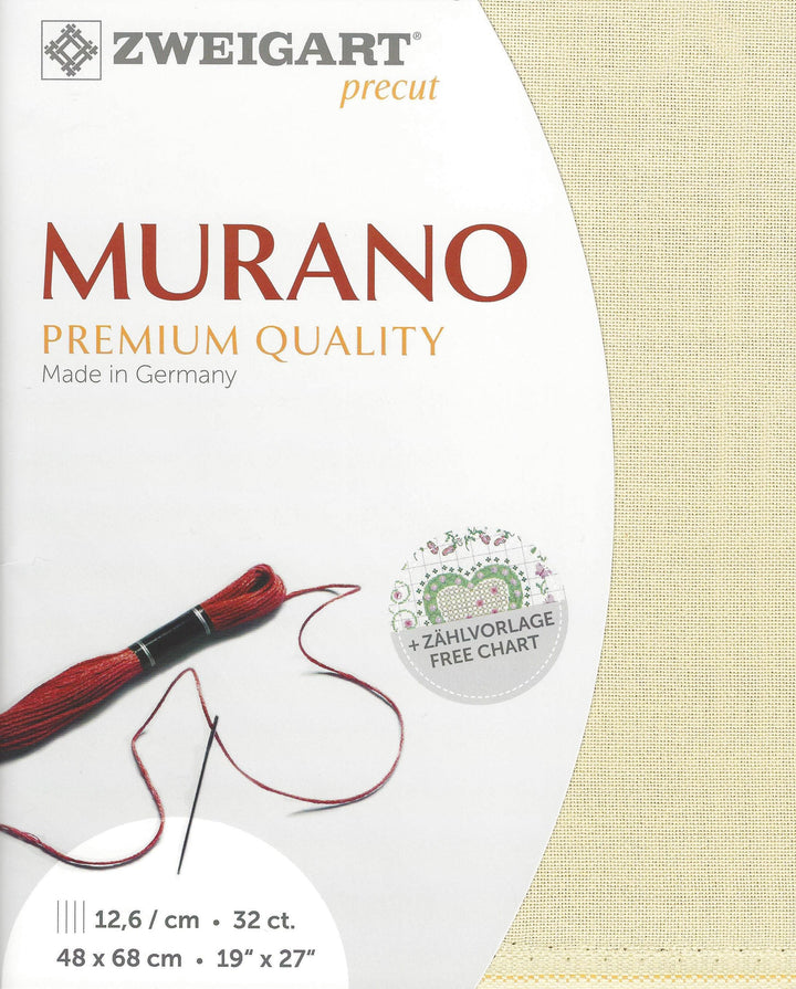 Precut  Zweigart Murano 32 count Platinum 3984/770